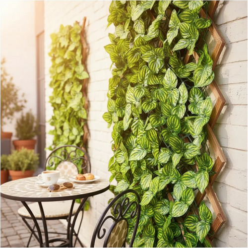 Hiedra Enredadera Artificial Verde Y Amarillo 3 M X 1 M Hoja