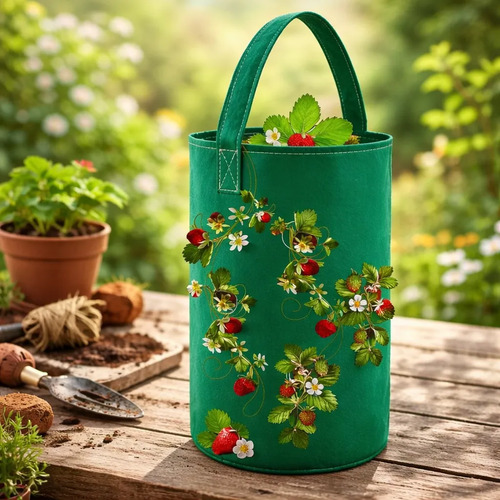 Cultivos Orgánicos Maceta Frutillas Huerta Orgánica