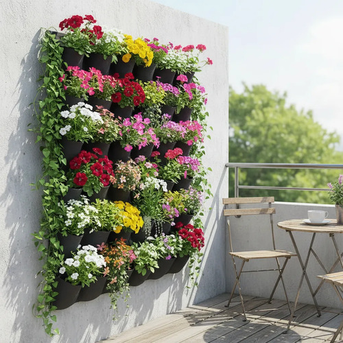 Jardín Vertical Geotextil 25 Bolsillos Maceta Plantas Huerta