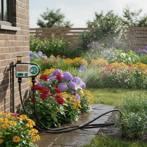 Riego Controlador Doble Green Valley Timer Jardin