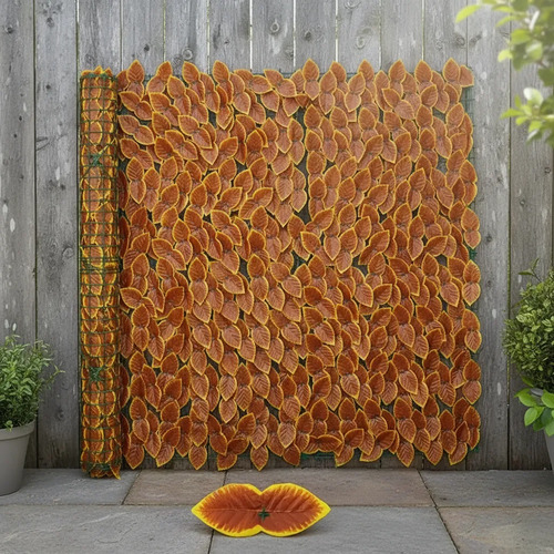 Hiedra Enredadera Artificial Ocre Otoñal 3 M X 1 M Hoja