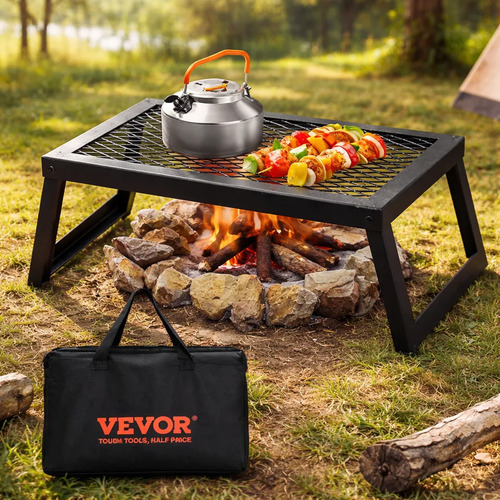 Parrilla Patas Plegable Acero Camping Parrillero Motorhome