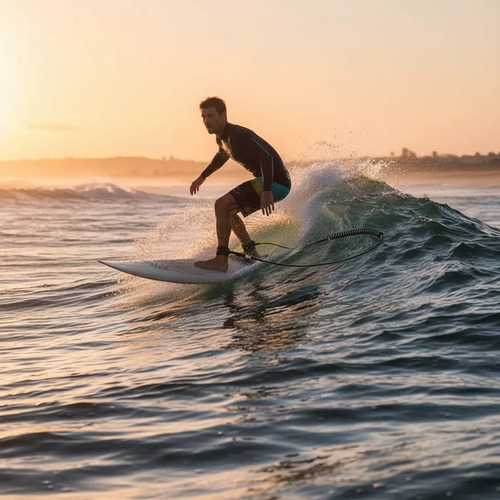Leash Surf 10' Pies 7mm Grosor Doble Devanador Surfing - Imagen 5