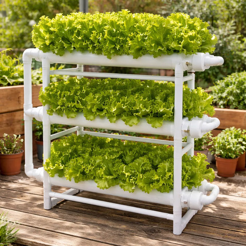 Maceta Hidropónica 3 Pisos Green Valley 98cm Pvc 108 Planta